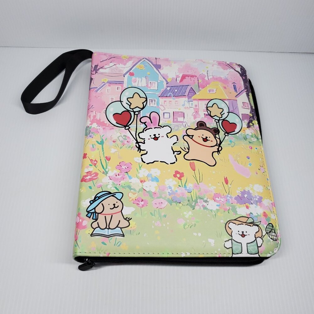 Moon Lab Studios TCG Zipper Binder Happy Maltese Puppies 20 Sleeves 9 Slots